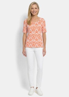 Viskoseshirt mit femininem Ornamentmuster thumbnail 2