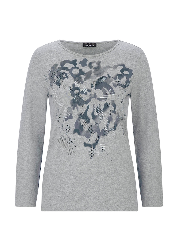 Langarmshirt mit Glitzersteinen