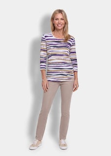 T-shirt en viscose aux rayures variées thumbnail 2