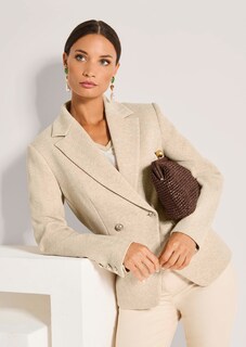 Zweireihiger Blazer aus Strukturjersey thumbnail 5