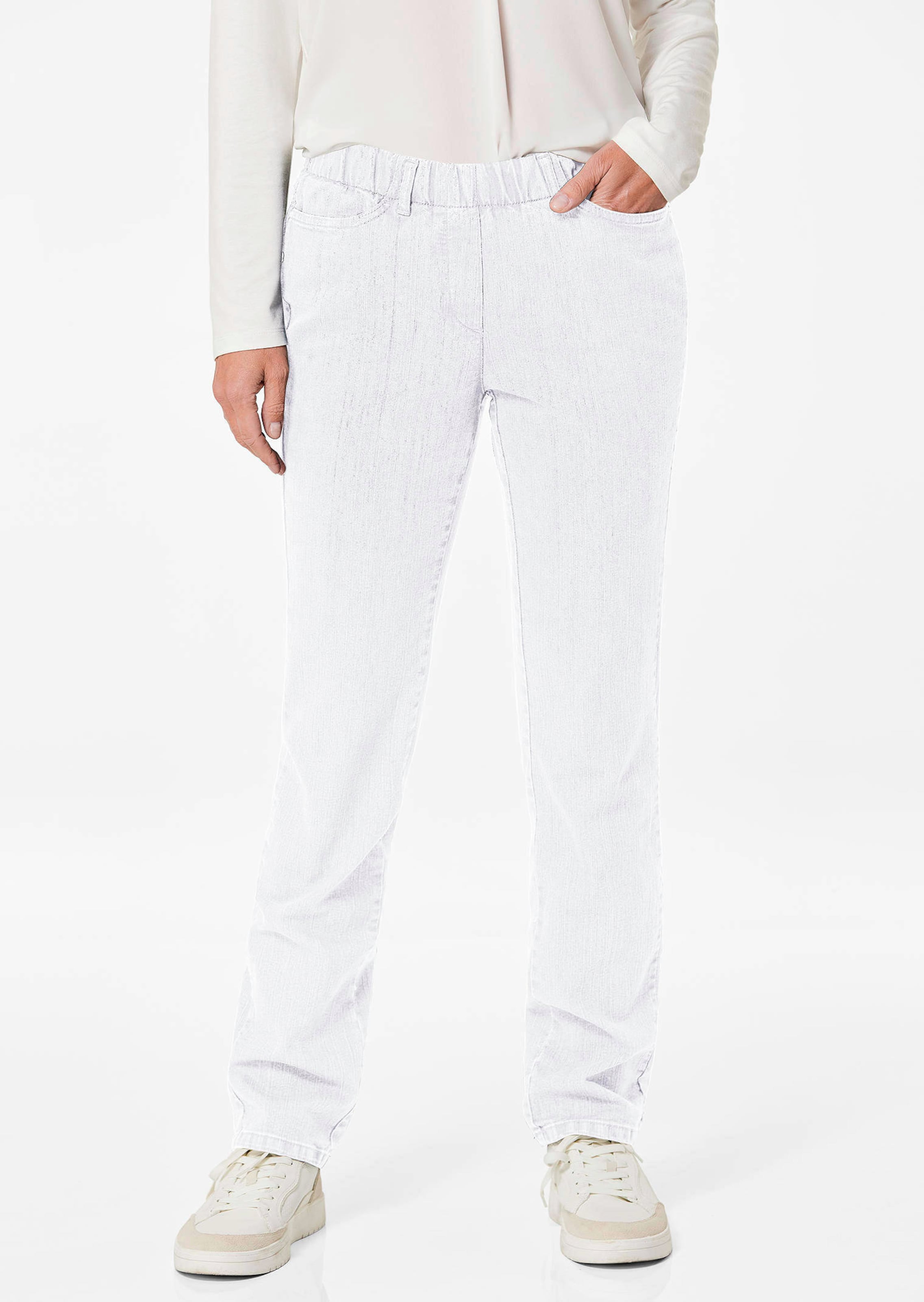 Klassieke jeans CARLA met elastische tailleband