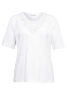 Vrouwelijk shirt met korte mouwen en kanten inzet thumbnail 6