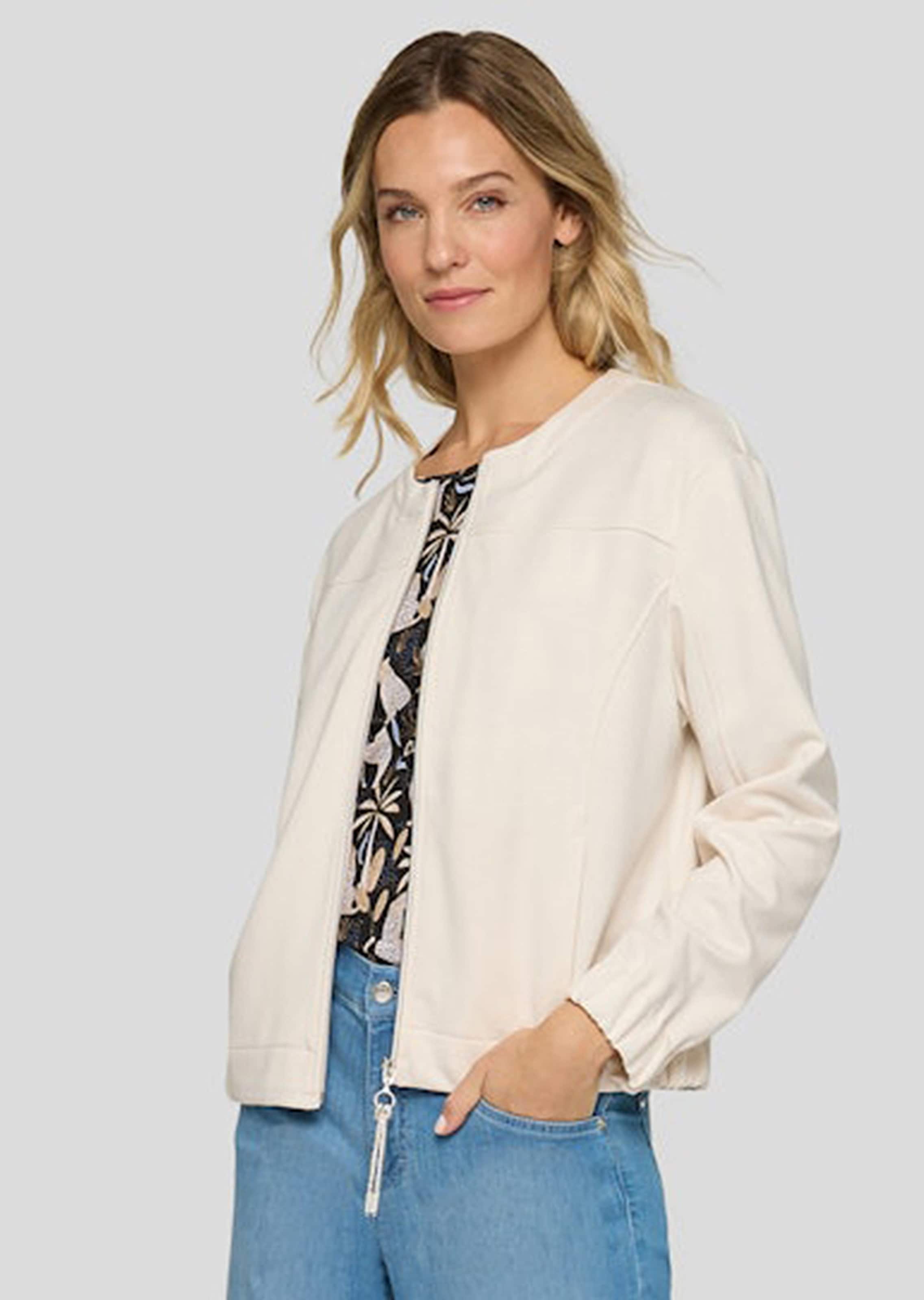 Blouson en jersey avec fermeture zippée