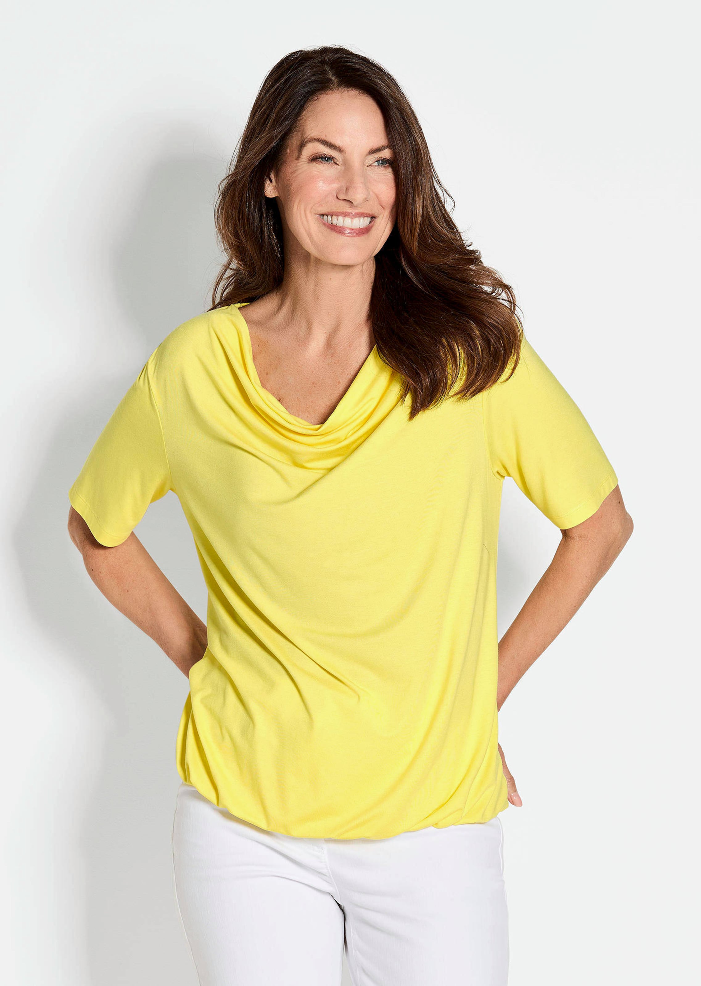 Shirt met watervalhals