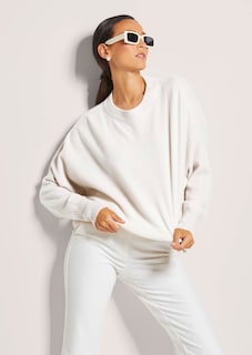 Kurzer Oversize-Pullover mit Kaschmir thumbnail 5