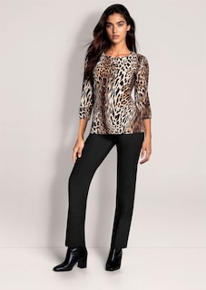 Shirt met luipaardprint en 3/4-mouwen thumbnail 3