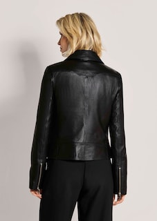 Biker jacket made from lamb nappa leather thumbnail 4