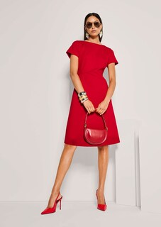 Robe fourreau avec encolure bateau et manches courtes thumbnail 5