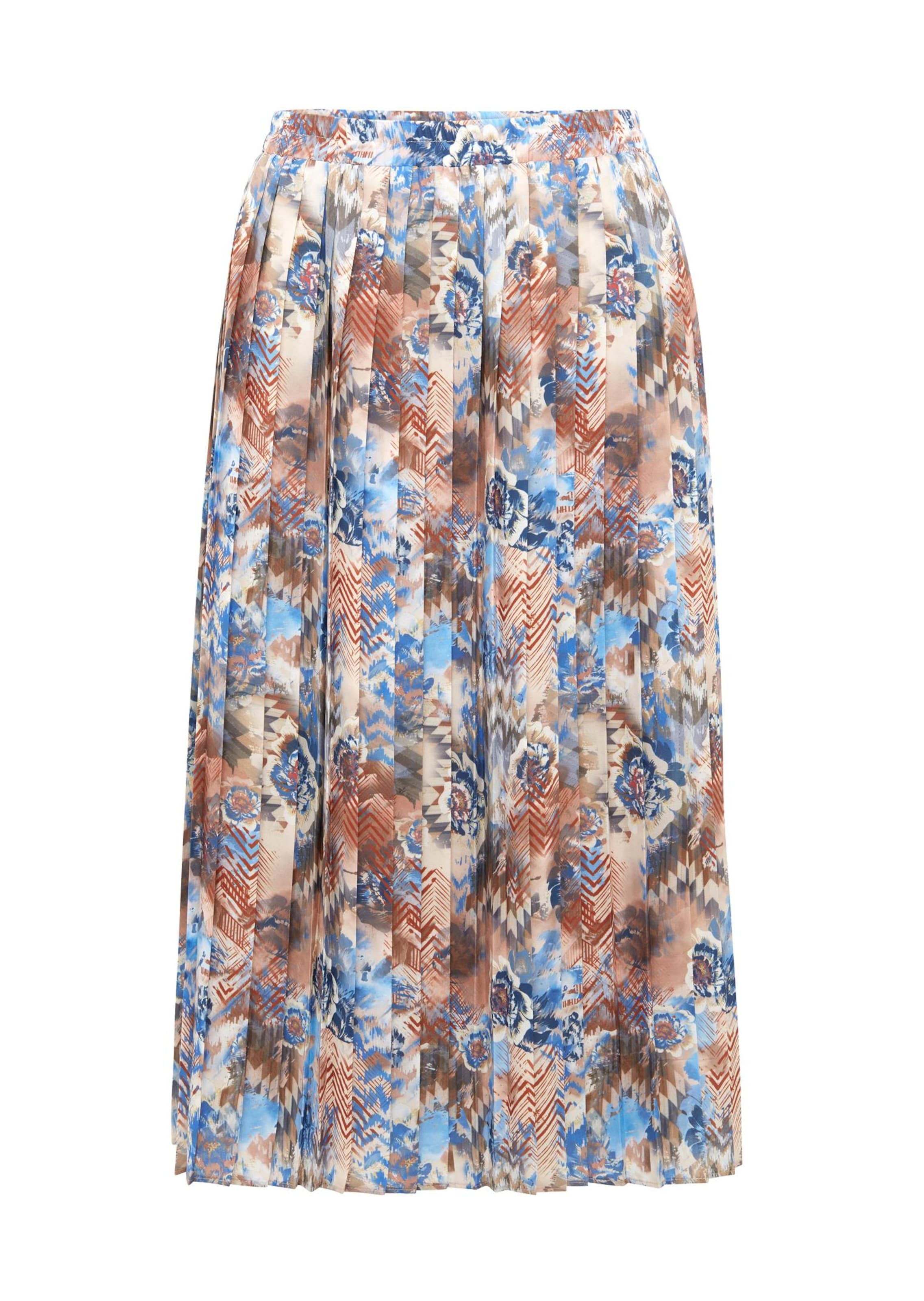 Plissérok met print in briljante kleuren
