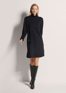 Lässiges Kleid mit Rippstrick thumbnail 3