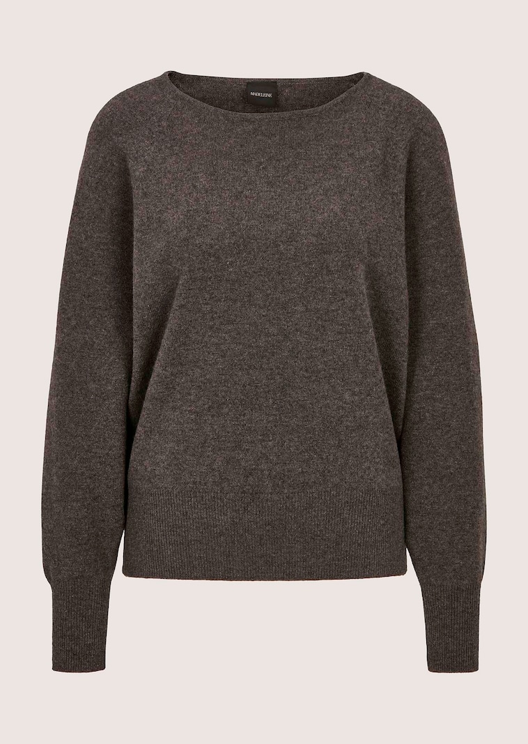 Kaschmirpullover mit Fledermausärmeln