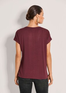 Shirt mit kurzen Ärmeln im Materialmix thumbnail 4
