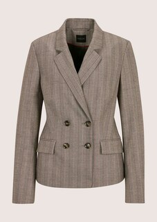 Blazer croisé à fines rayures discrètes thumbnail 7
