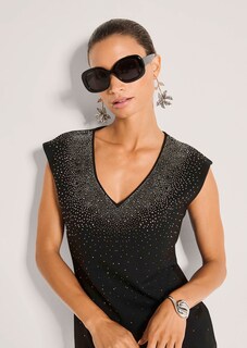 Strass-Shirt mit V-Ausschnitt thumbnail 5