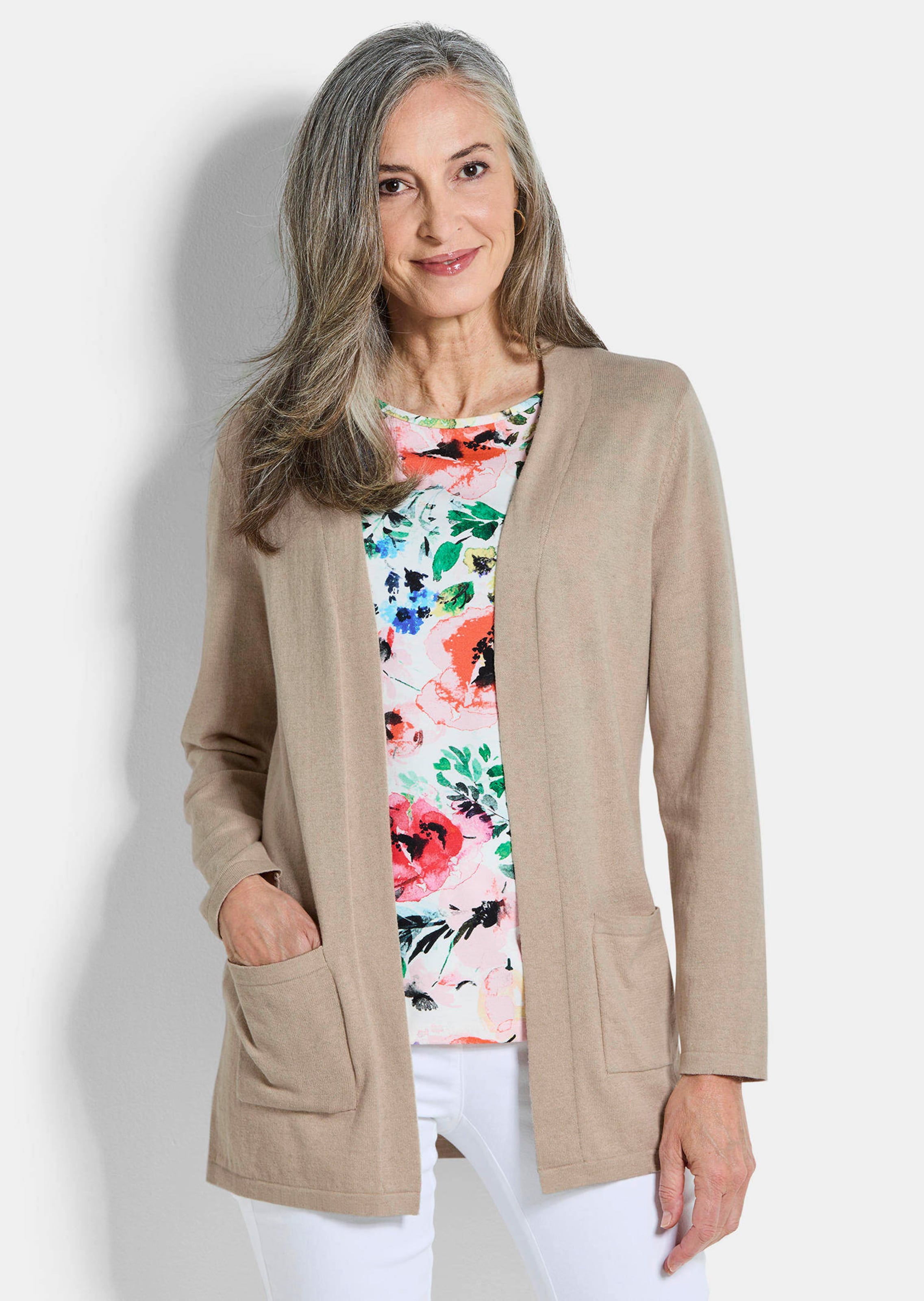 Cardigan sans fermeture en COTTAMIRA