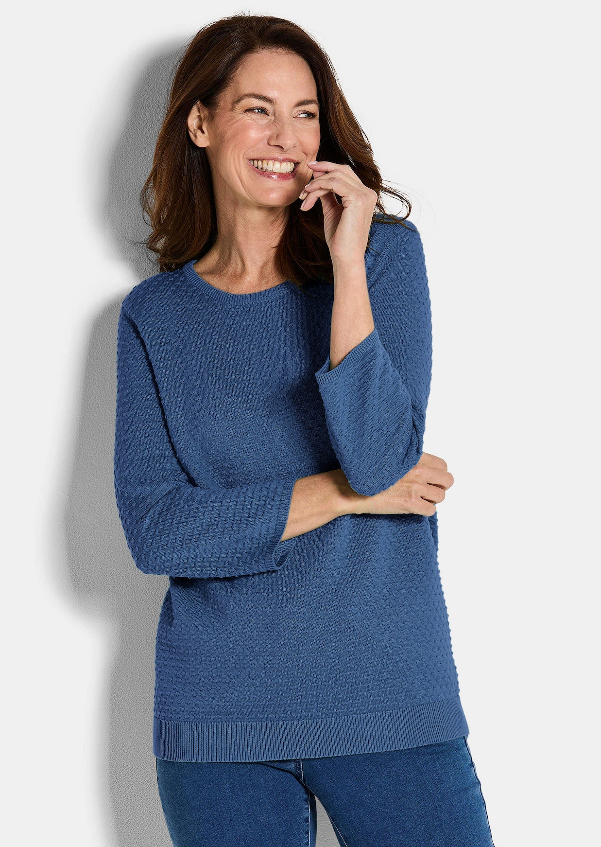Strickpullover mit Pünktchenmuster