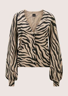 Kaschmir-Strickjacke mit Zebramuster thumbnail 7