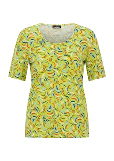 Shirt van viscose met een frisse all-over print thumbnail 6