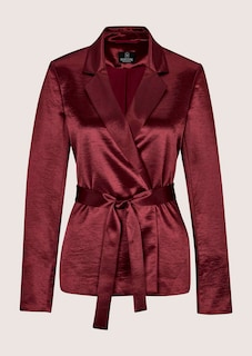 Edler Satin-Blazer mit Bindeband thumbnail 7