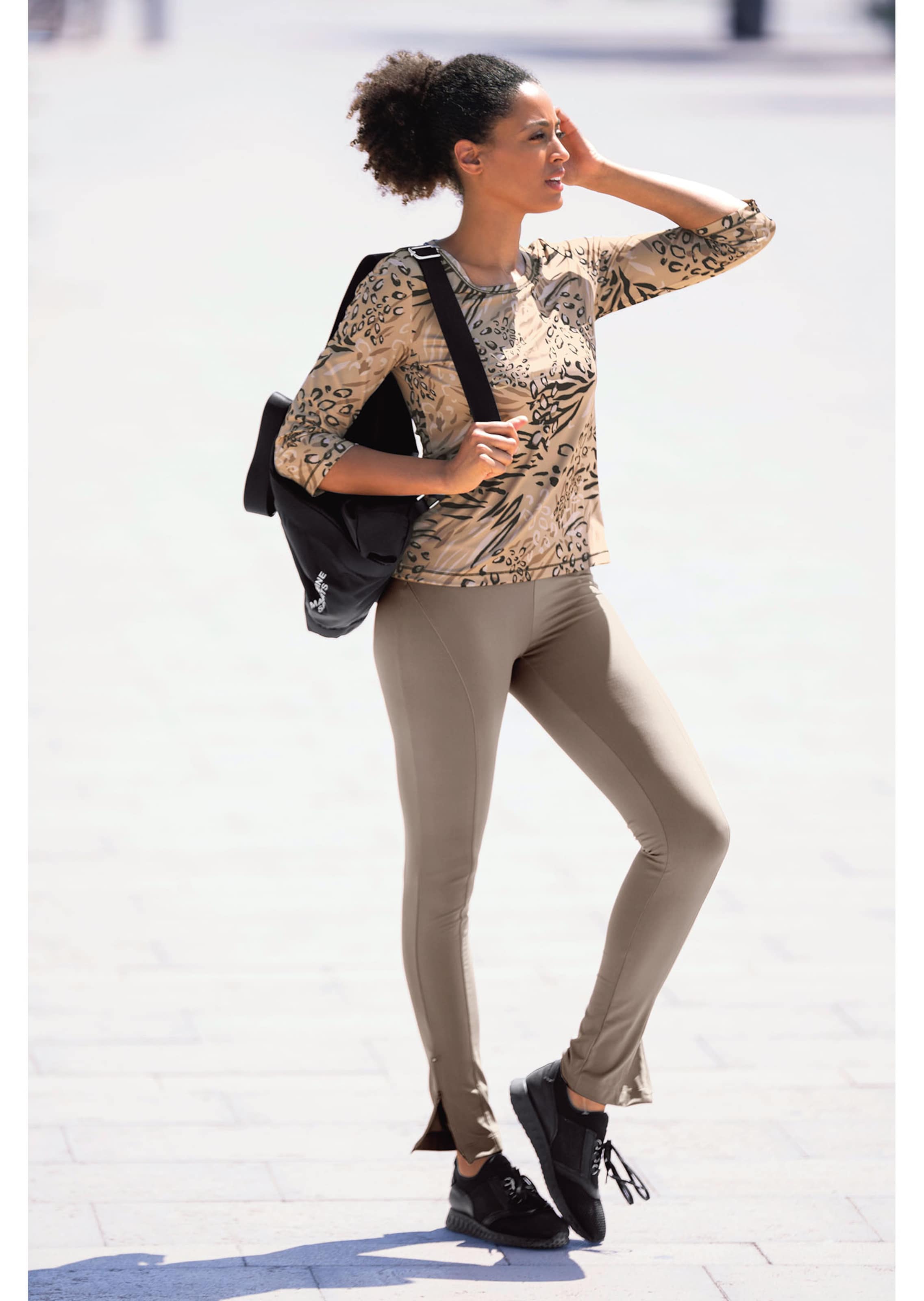 Leggings mit Saumzippern