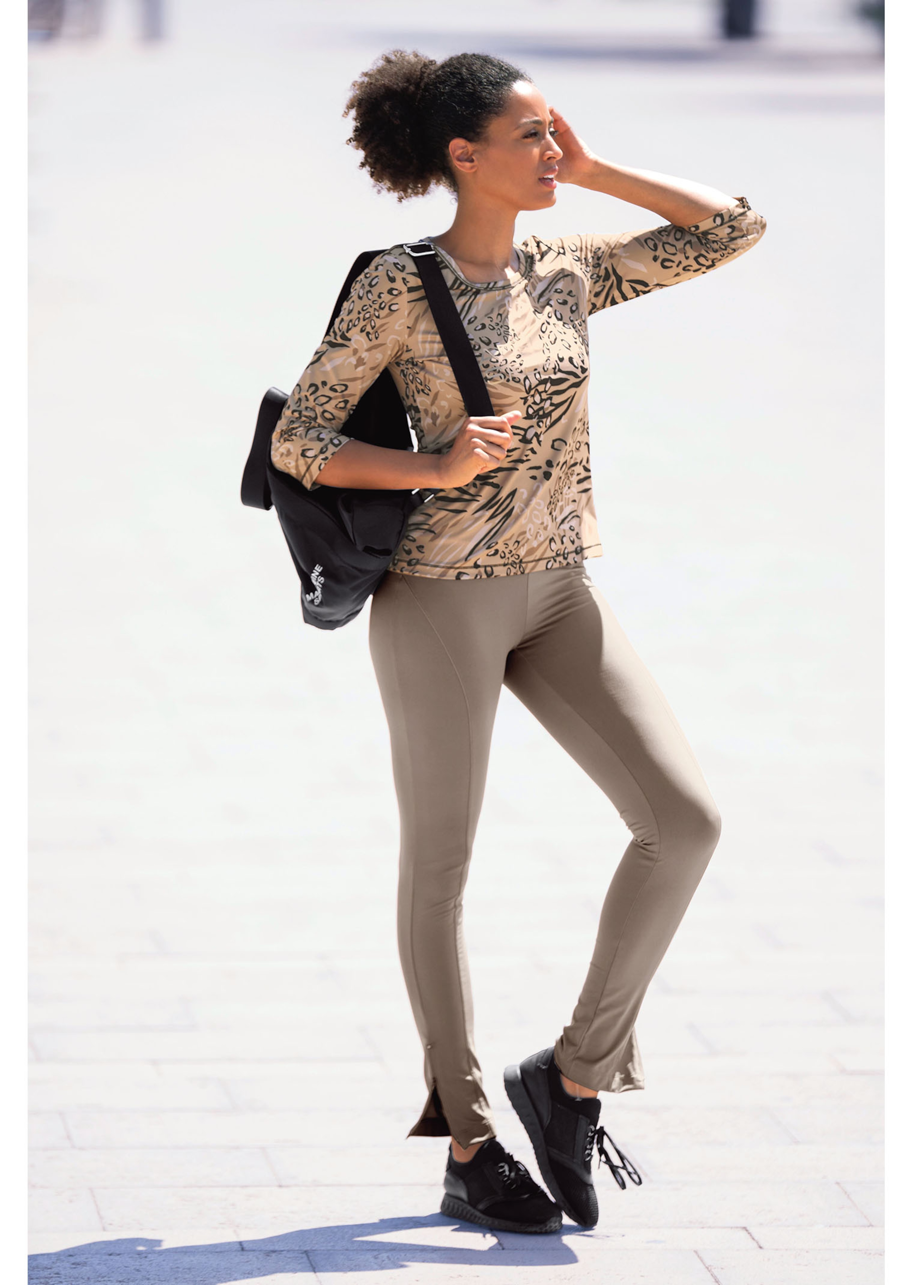 Leggings mit Saumzippern