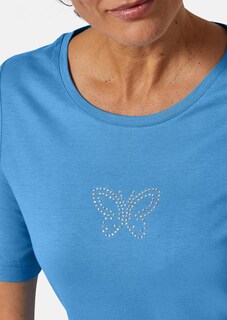 T-Shirt mit Glitzersteinchen-Applikation thumbnail 5