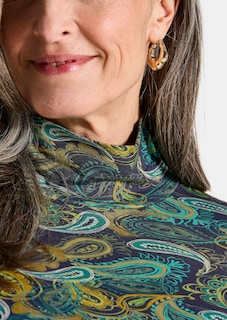 Jersey-Shirt mit Paisley-Muster thumbnail 5