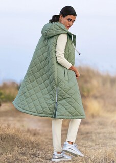 Lange Steppweste in Oversized-Form thumbnail 1
