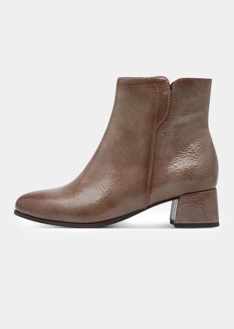 Stiefeletten in Lackleder-Optik