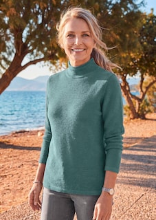 Feiner Strickpullover mit Stehkragen thumbnail 7