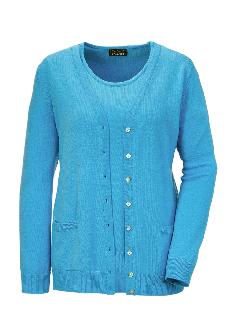 Strick-Twinset aus Merino-Schurwolle
