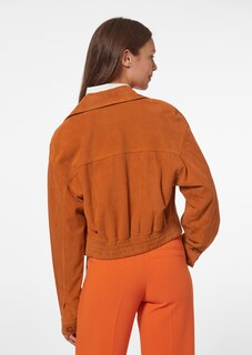 Veste en cuir velours de chèvre thumbnail 4