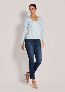V-Pullover mit Unikat-Print thumbnail 3