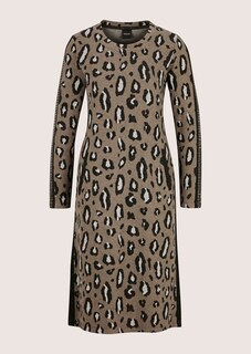 Jacquard-Kleid mit Leopardenmuster und Strass thumbnail 7