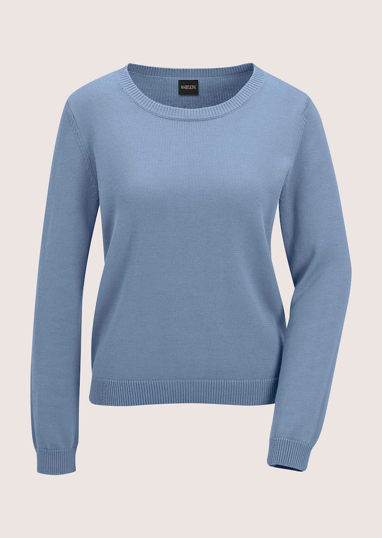 Feinstrick-Pullover aus reiner Baumwolle