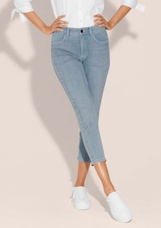 Schlanke 7/8-Jeans mit Glanz-Effekt thumbnail 2