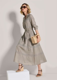 Langes Kleid mit Spitzen-Einsätzen thumbnail 5