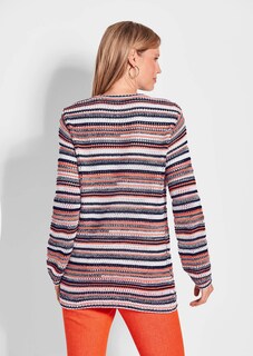 Veste en tricot avec motif à rayures thumbnail 3