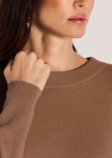 Kurzer Oversize-Pullover mit Kaschmir thumbnail 6
