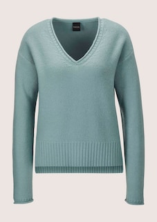 Pull en cachemire à bords roulottés thumbnail 6