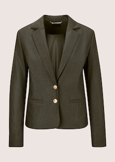 Nadelstreifen-Blazer mit goldfarbenen Wappenknöpfen thumbnail 7