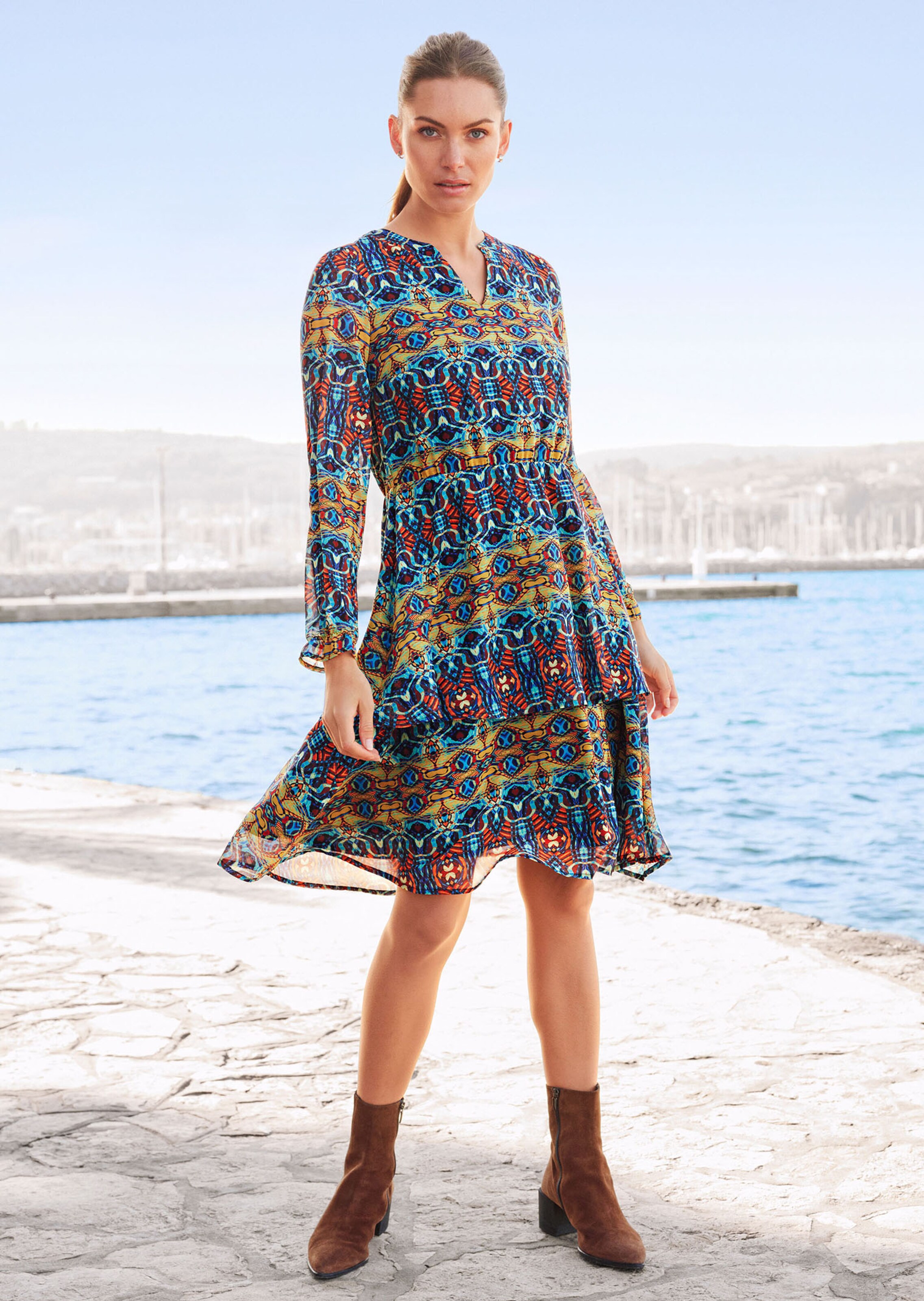 Robe imprimé tendance avec doublure
