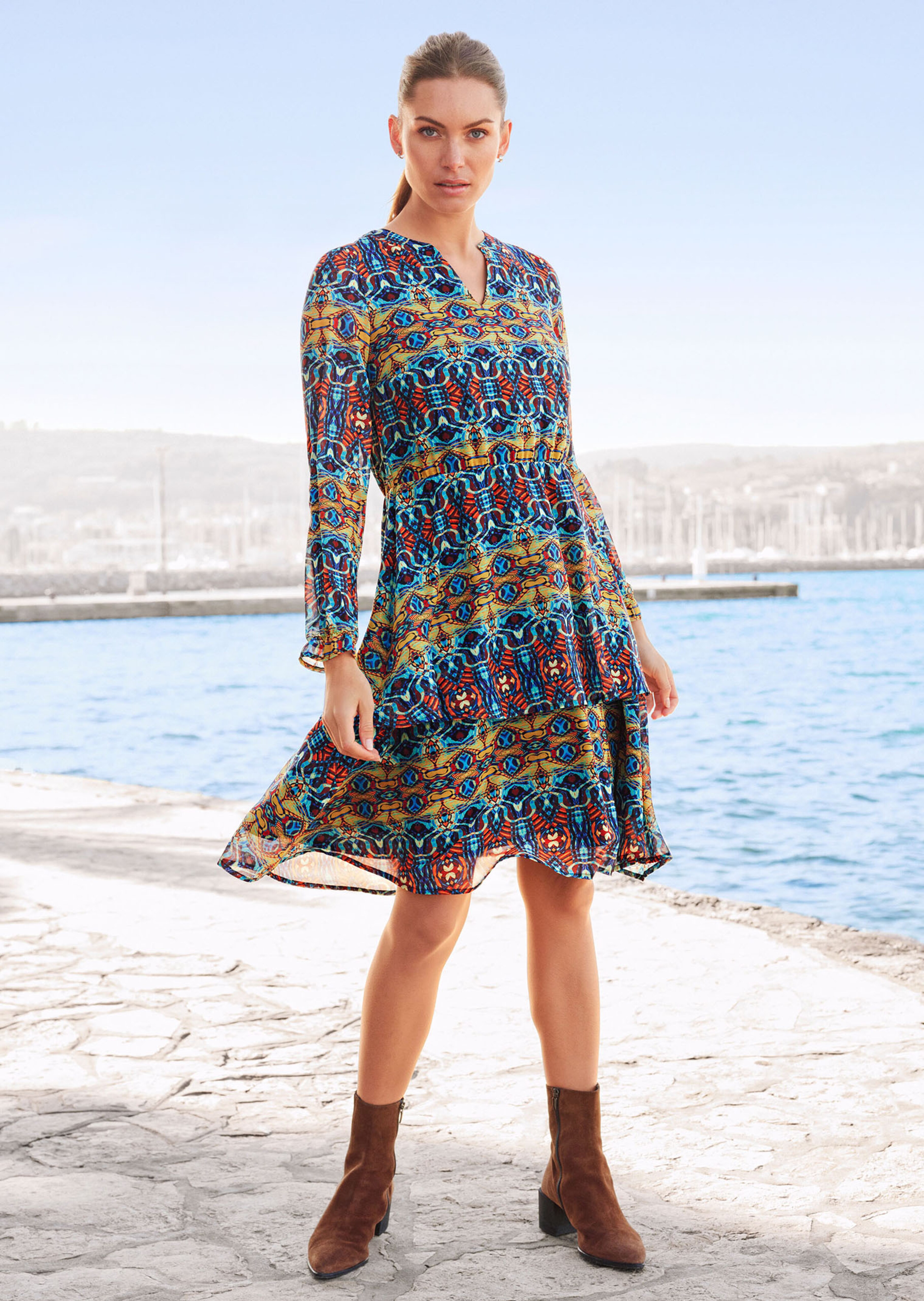 Robe imprimé tendance avec doublure
