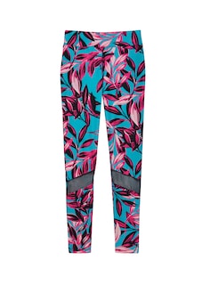 Leggings mit Blätter-Print und Mesheinsätzen thumbnail 7