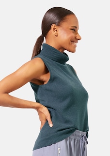 Ärmelloser Rollkragenpullover aus Kaschmir thumbnail 5