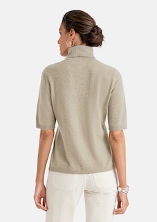 Kaschmirpullover mit Rollkragen und Halbarm thumbnail 4