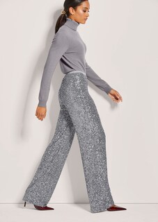 Palazzo trousers with sequins thumbnail 5