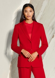Blazer mit Reverskragen in leicht verlängerter Form thumbnail 1