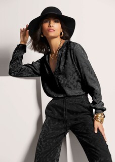 Lange Jacquard-Bluse thumbnail 5