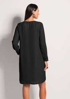 Kleid in H-Linie mit Plissee-Ärmeln thumbnail 4